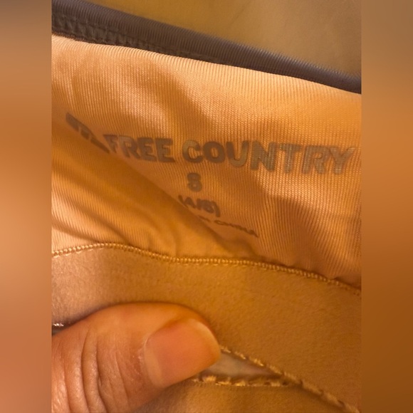 Free Country Striped Retro Bikini Swimsuit front High Waist High Cut Legs S-4/6 - Picture 12 of 14